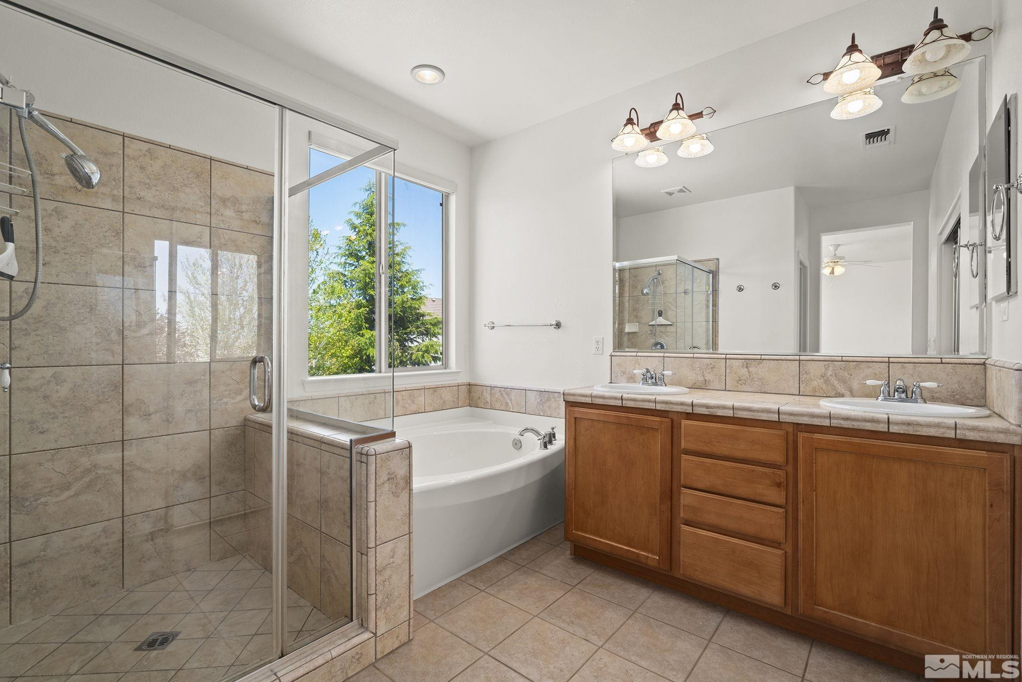 10655 Birch Point Court Reno, NV 89521 - Photo 9 of 19 a spacious bathroom with a tub sink shower and mirror