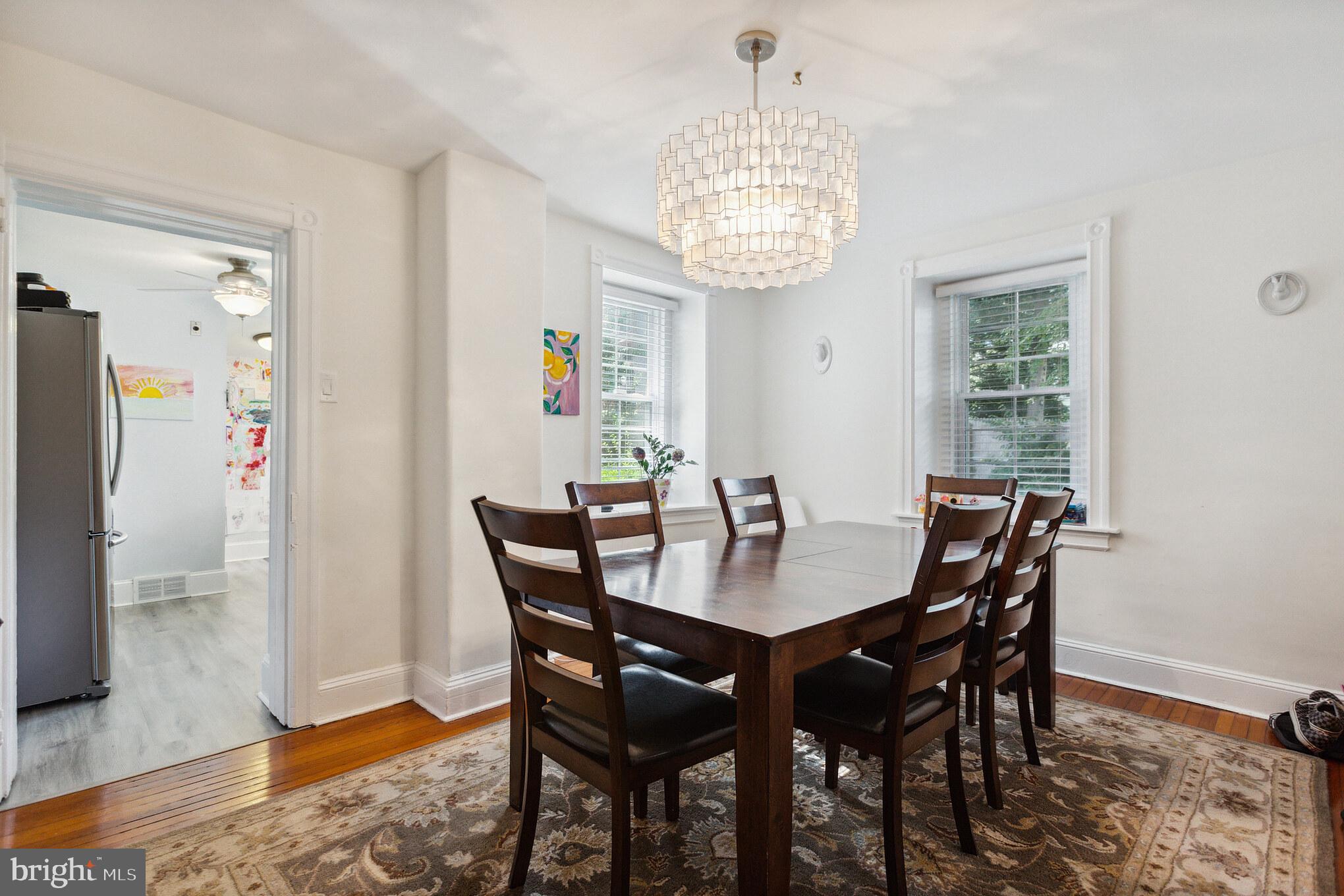 170 Idris Road Merion Station, PA 19066 - Photo 12 of 35 Formal Dining Room-w/Original Bi-Fold French Doors