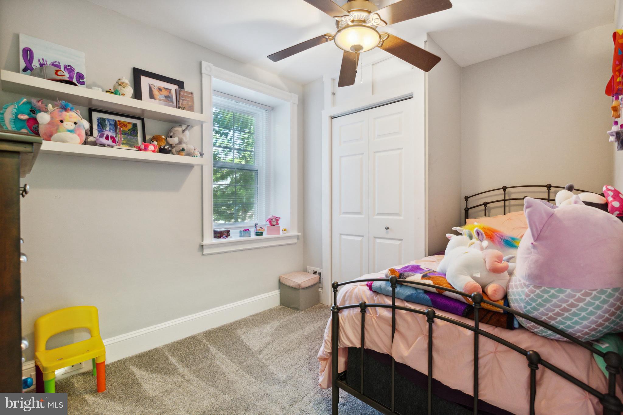 170 Idris Road Merion Station, PA 19066 - Photo 20 of 35 Bedroom #2: New Carpet (2020) w/Ceiling Fan