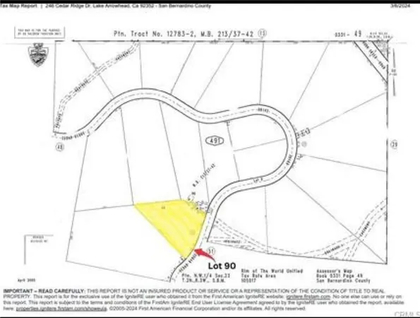 $99,000 | 246 Cedar Ridge Drive, Lake Arrowhead, CA 92352