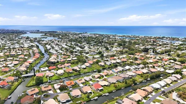 an aerial view of city and mountain view in city