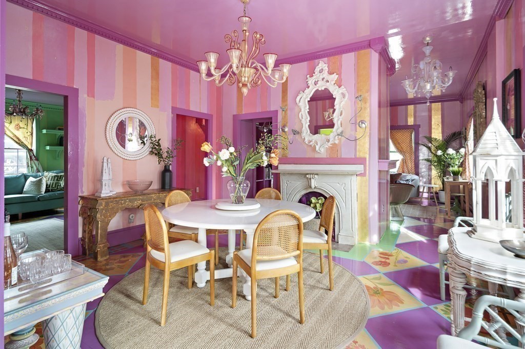42 Spring Street Somerville, MA 02143 - Photo 8 of 23 a view of a dining room with furniture and chandelier