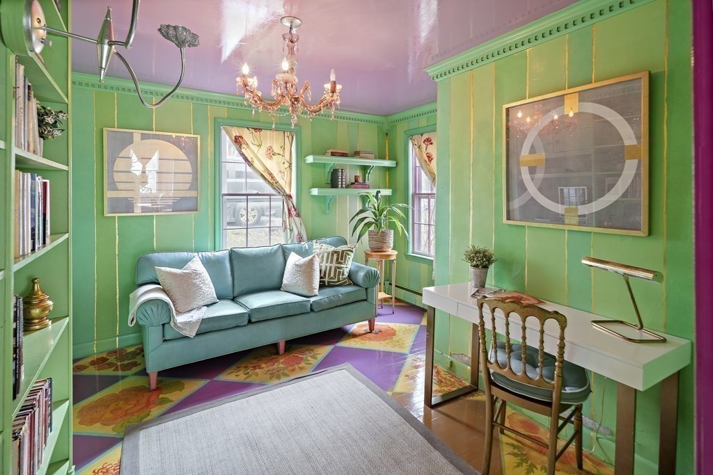 42 Spring Street Somerville, MA 02143 - Photo 9 of 23 a reading room with furniture and a wooden floor