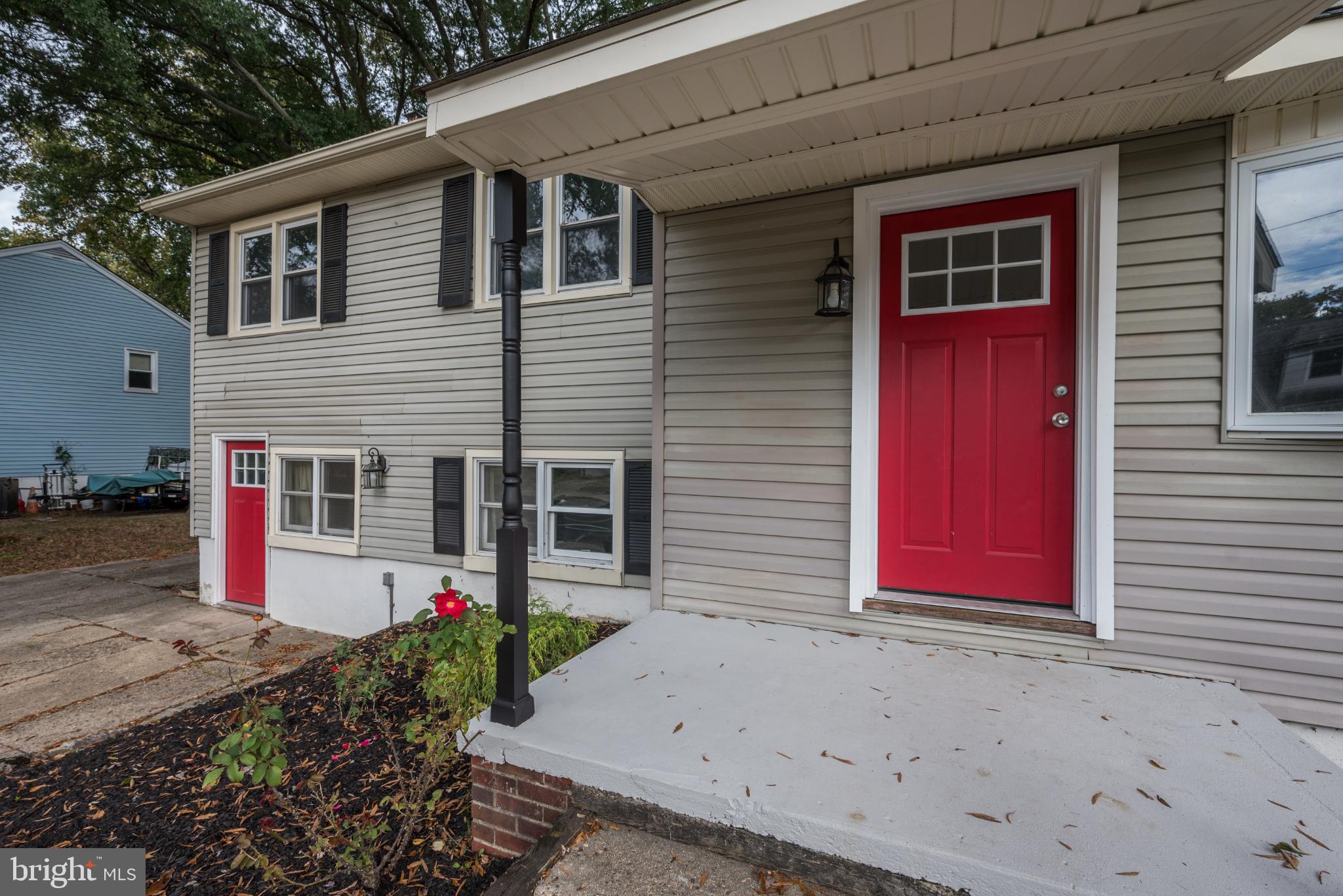 123 Clover Street Mount Holly, NJ 08060 - Photo 2 of 38 Elevated entry with eye popping red doors.