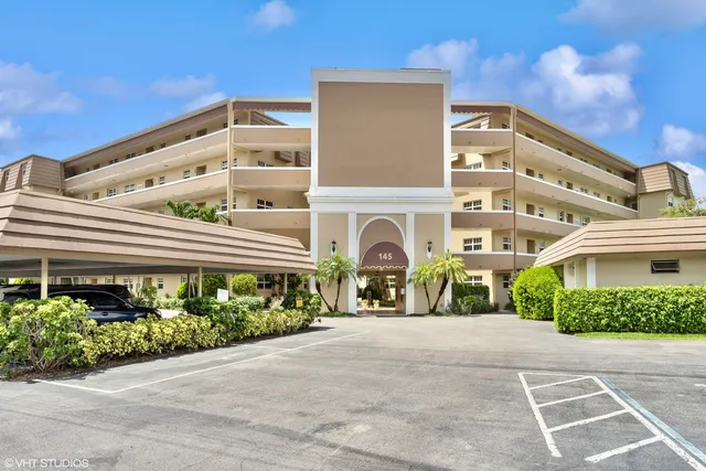 a front view of a building