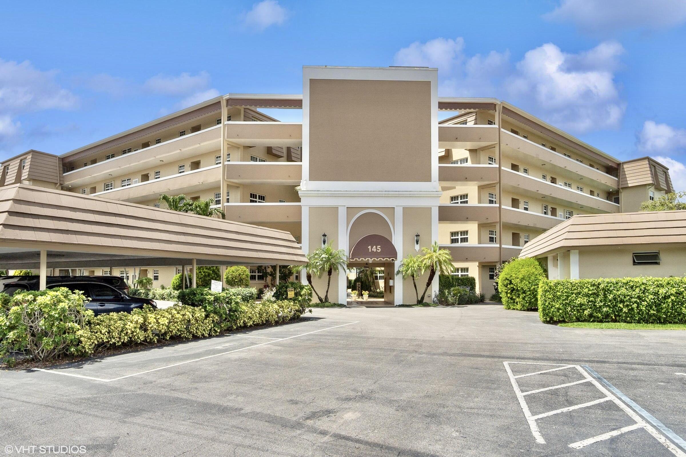 a front view of a building