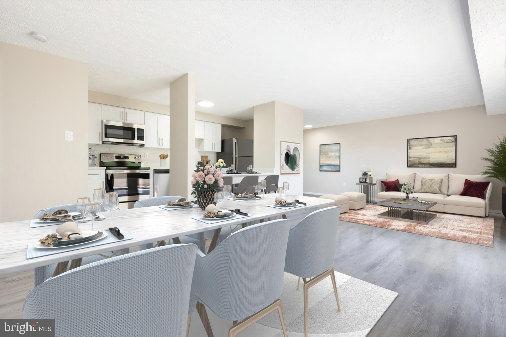 Living/Dining/Kitchen (Virtual staging)