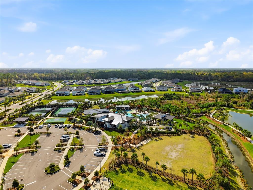 34068 Castaway Loop Wesley Chapel, FL 33543 - Photo 56 of 65 an aerial view of residential houses with outdoor space
