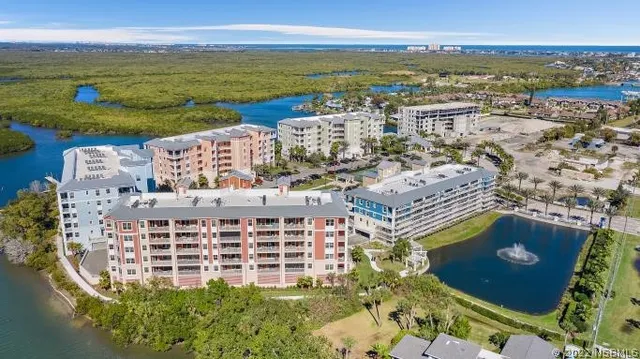 a view of a city with ocean