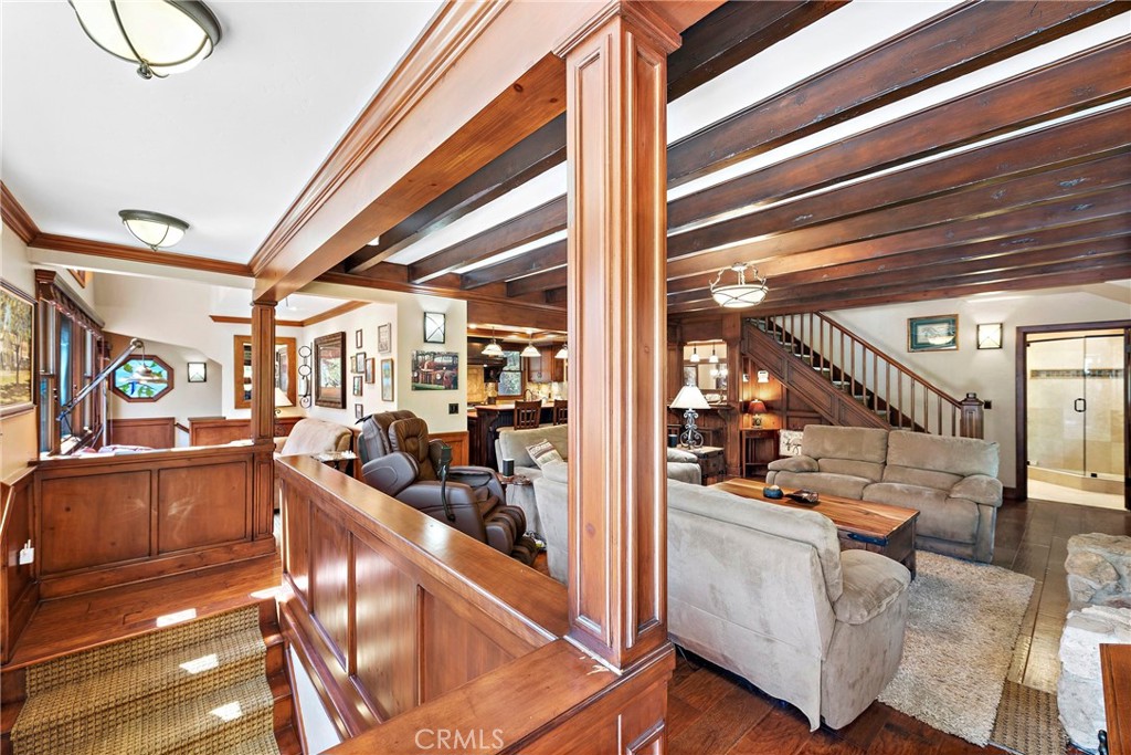 400 Cottage Grove Road Lake Arrowhead, CA 92352 - Photo 19 of 75 a view of a living room and dining room