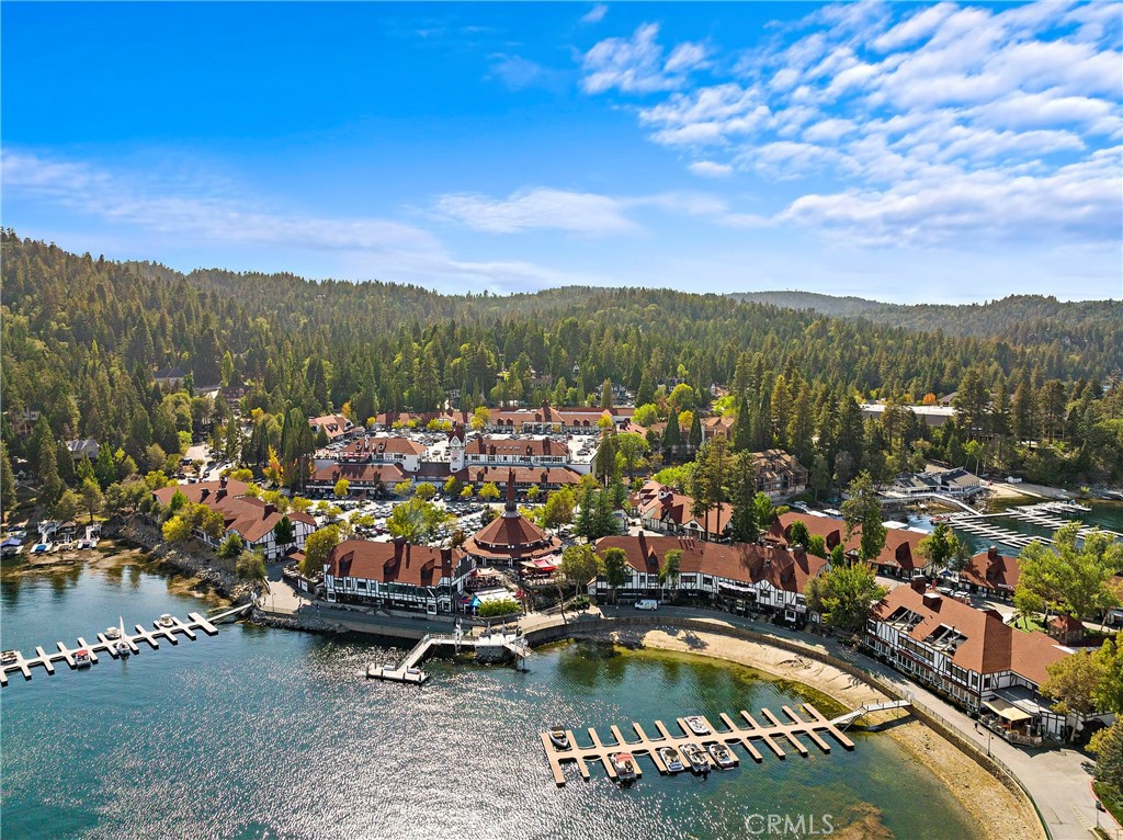 400 Cottage Grove Road Lake Arrowhead, CA 92352 - Photo 74 of 75 a view of a city with swimming pool and mountains