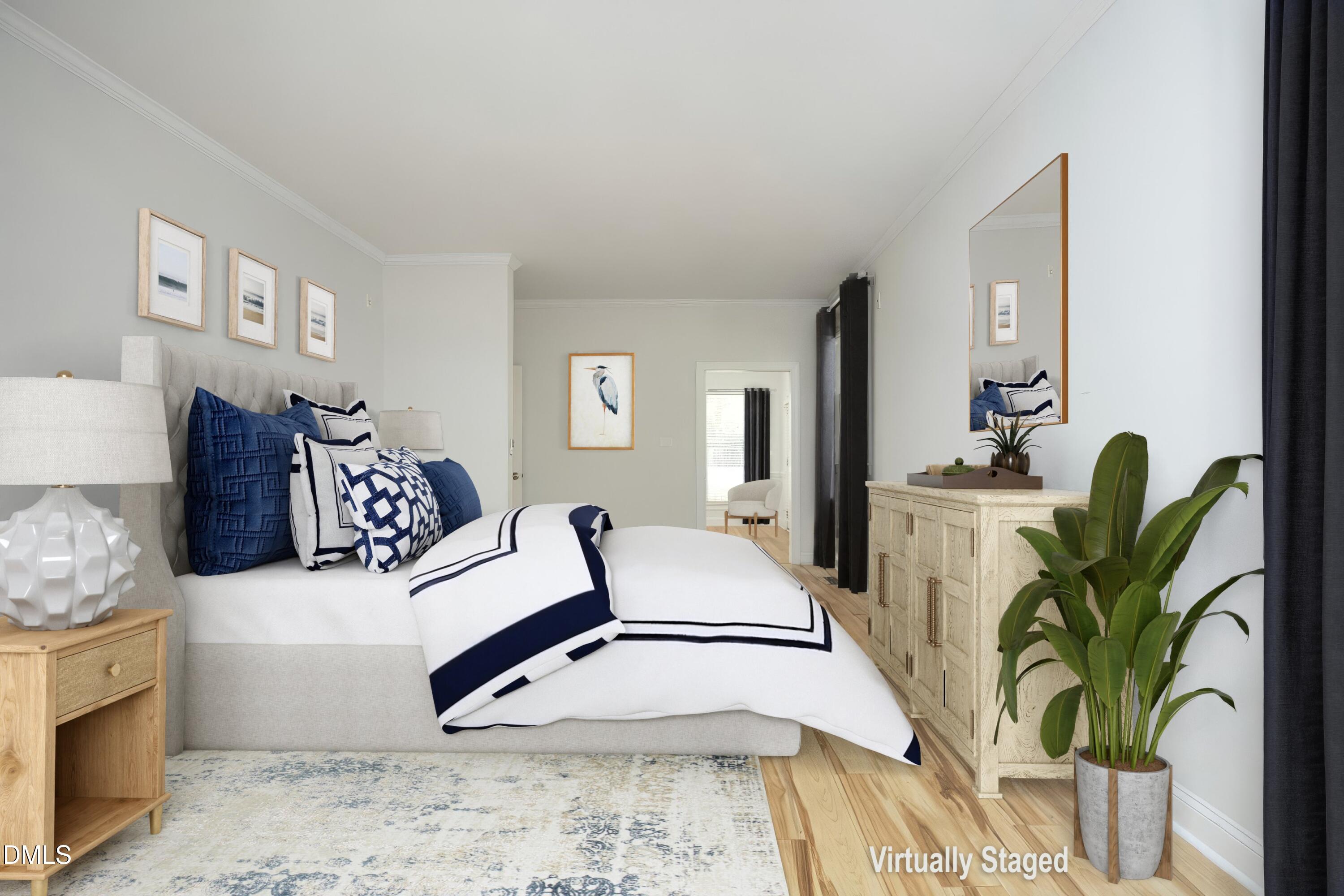 1427 Moosecreek Drive Raleigh, NC 27614 - Photo 20 of 48 a living room with furniture and wooden floor