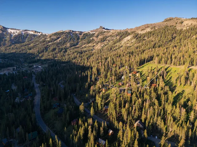 a view of a lush green hillside and houses