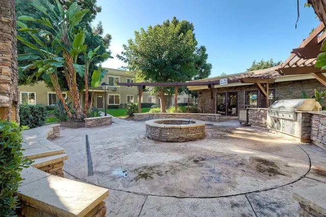 a view of a house with entertaining space