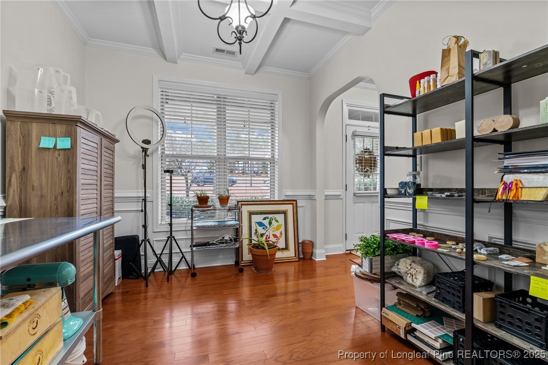 182 Valley Stream Road Spring Lake, NC 28390 - Photo 8 of 26 a living room with lots of furniture and a wooden floor