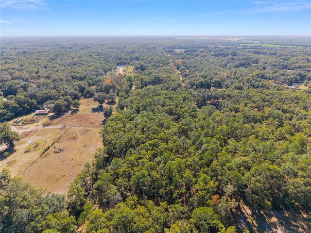 an aerial view of house with yard and mountain view in back