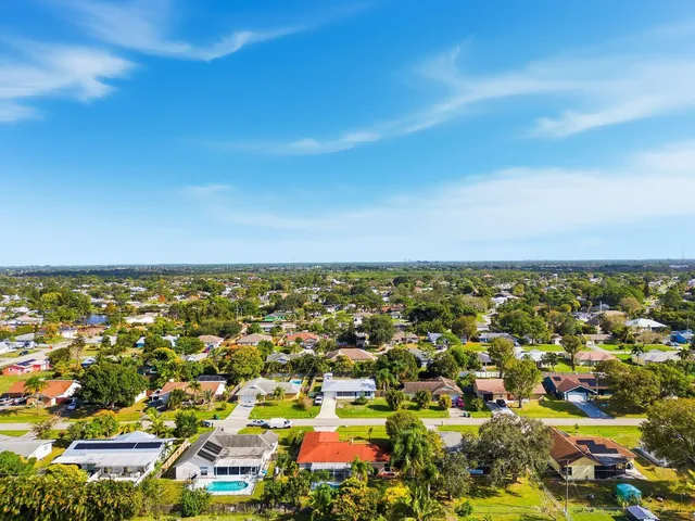 an aerial view of multiple house