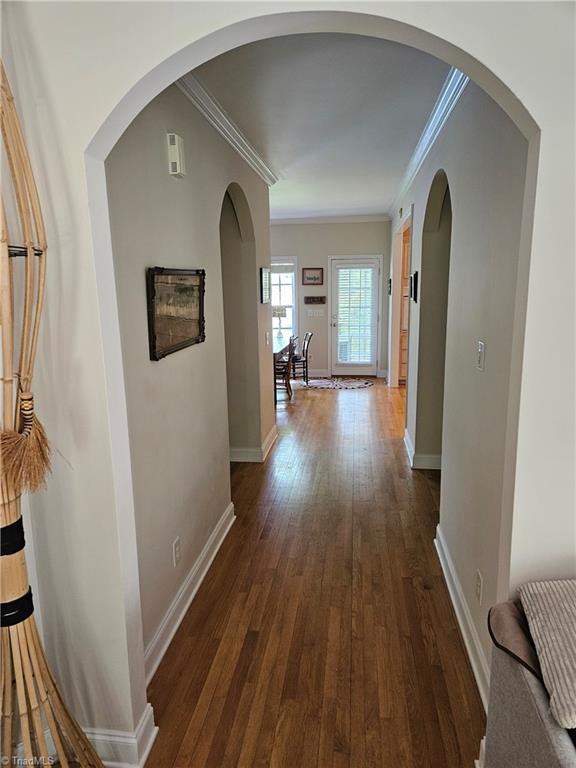 258 Sparks Road Advance, NC 27006 - Photo 11 of 39 arched doorways (view from living room to kitchen)