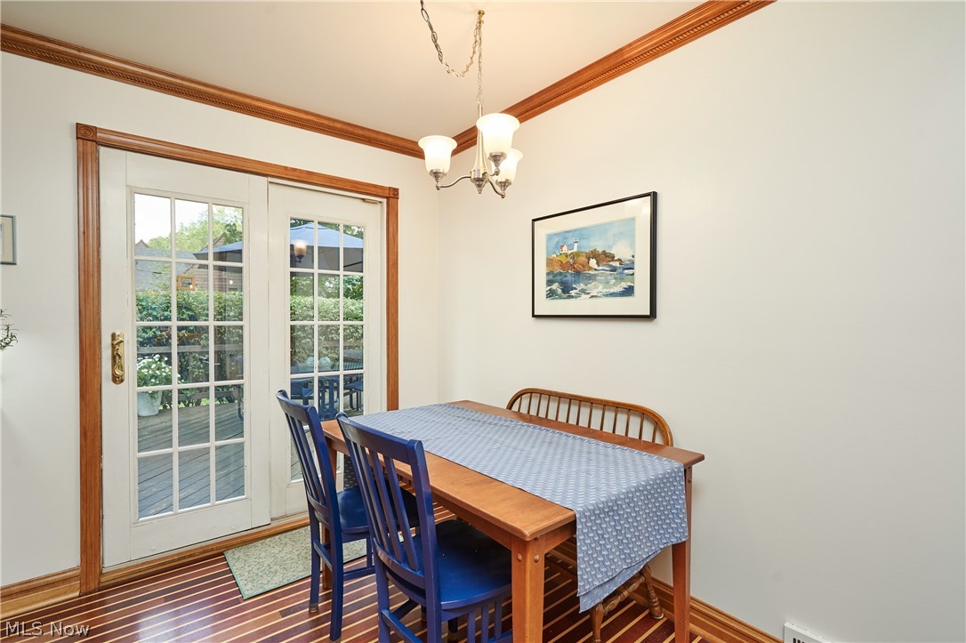 2345 Chatham Road Akron, OH 44313 - Photo 14 of 37 Kitchen dining area leads to deck and outdoor dining