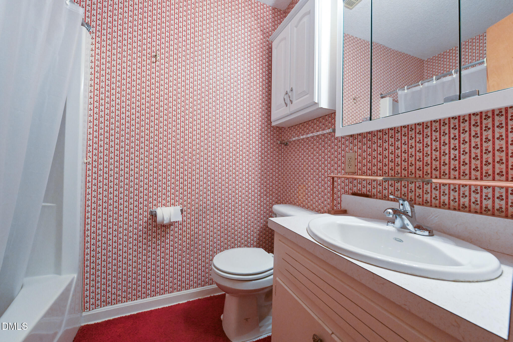 3011 Will Lucas Road Linden, NC 28356 - Photo 18 of 35 a bathroom with a sink a toilet and mirror