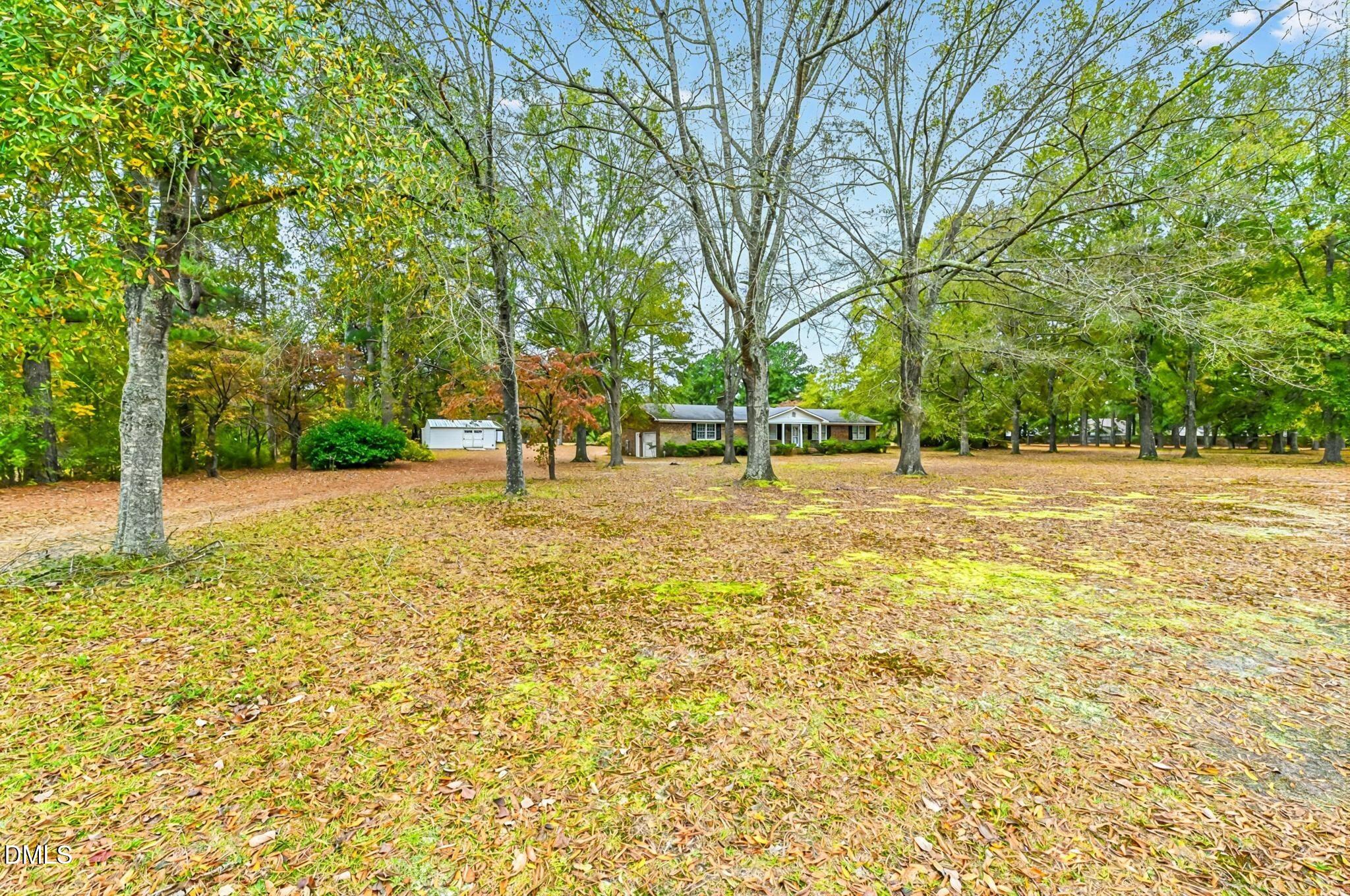 3011 Will Lucas Road Linden, NC 28356 - Photo 35 of 35 a backyard of a house with lots of green space and fountain