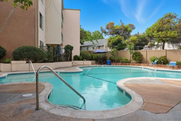 a view of outdoor space yard and swimming pool