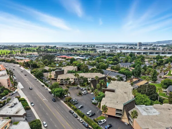 an aerial view of a city