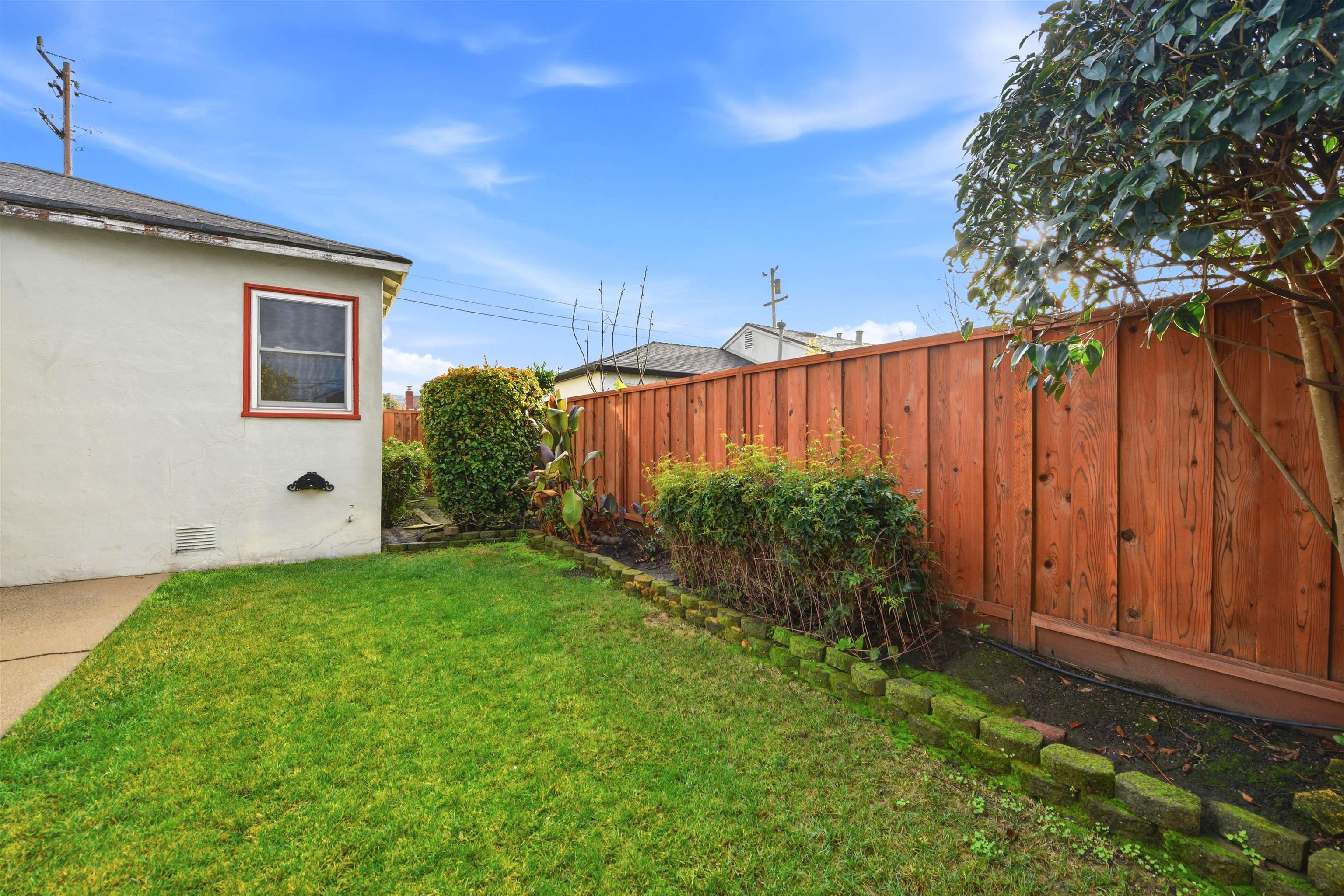 1903 Bradhoff Avenue San Leandro, CA 94577 - Photo 30 of 34 a view of a backyard with potted plants and a large tree