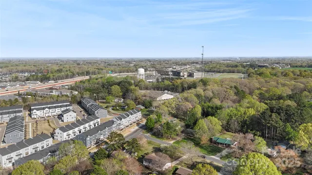 an aerial view of a city