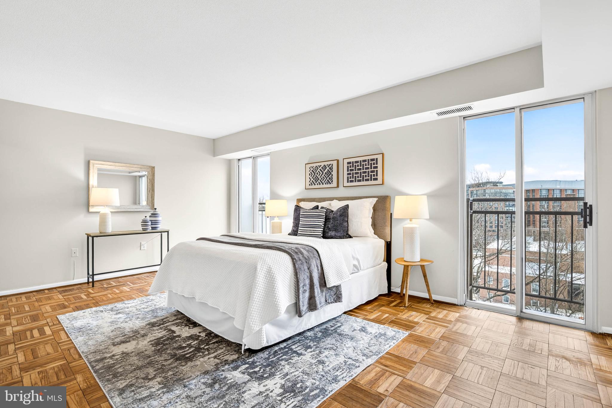700 7th Street Southwest, Unit 826 Washington, DC 20024 - Photo 16 of 49 Bright and airy bedroom with scenic views.