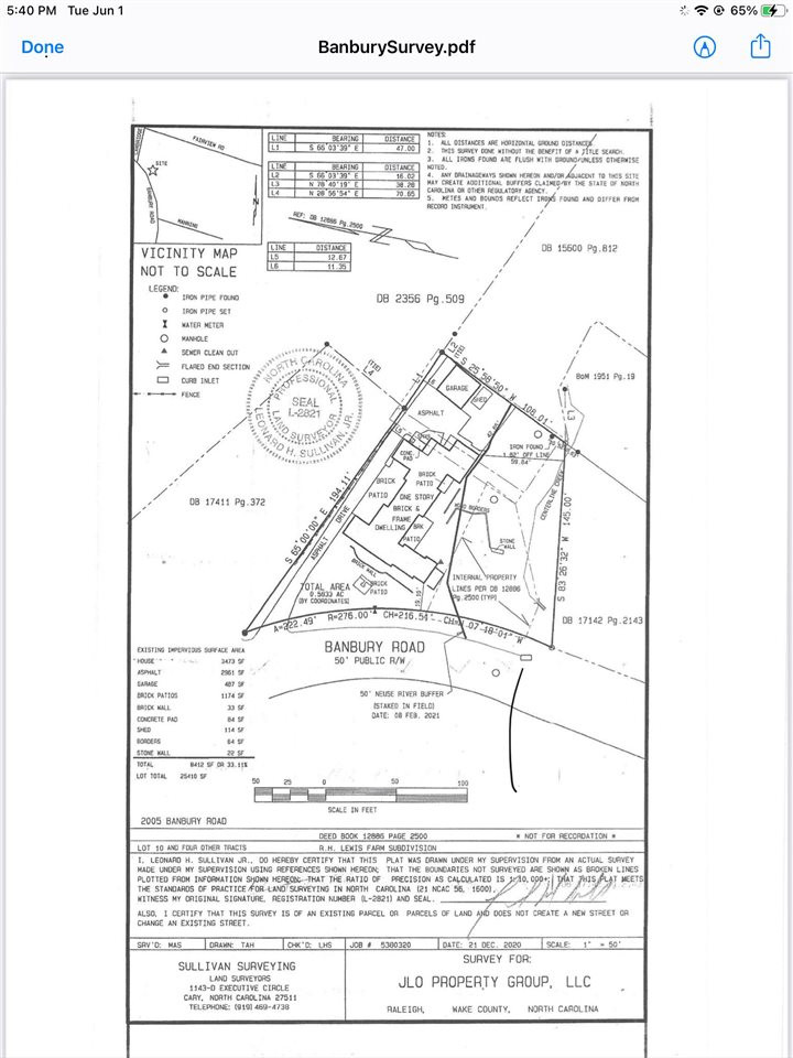 2005 Banbury Road Raleigh, NC 27608 - Photo 29 of 30 Survey