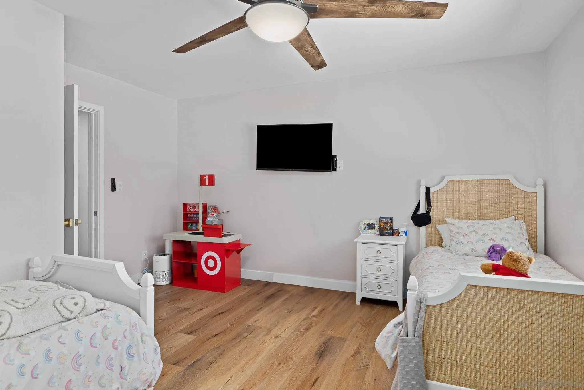 2686 Via Viejas Alpine, CA 91901 - Photo 23 of 55 a bedroom with a bed and flat screen tv