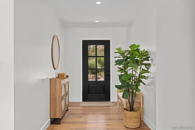 a front view of a house with entryway