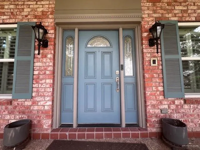 a front view of a house with a window