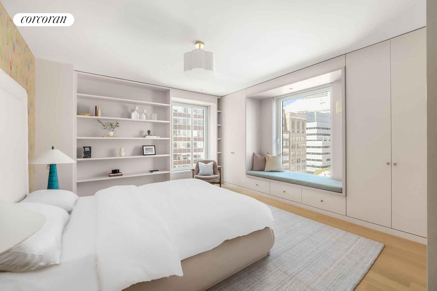 37 Warren Street, Unit PHCD Manhattan, NY 10007 - Photo 14 of 23 a spacious bedroom with a bed and a window