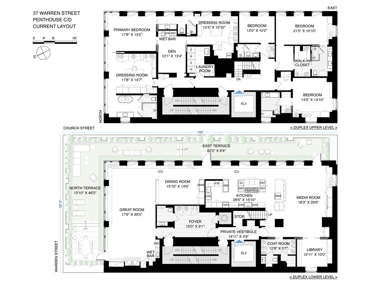 37 Warren Street, Unit PHCD Manhattan, NY 10007 - Photo 22 of 23 a view of cabinet with white wall