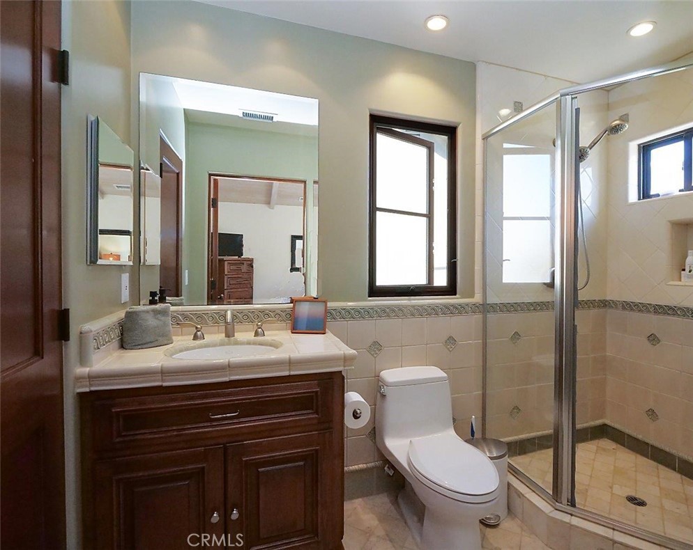1724 Vía Estudillo Palos Verdes Estates, CA 90274 - Photo 35 of 45 a bathroom with a sink toilet and shower
