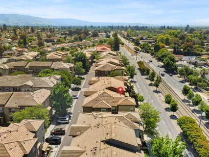 an aerial view of multiple house