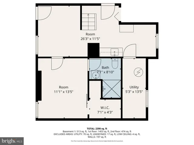 a picture of a room with black and white wall