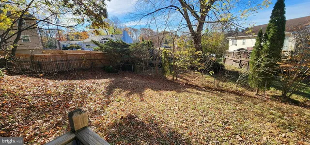 a view of backyard of house