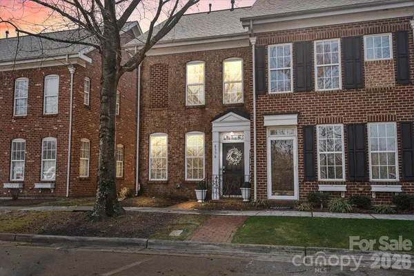 front view of a brick house