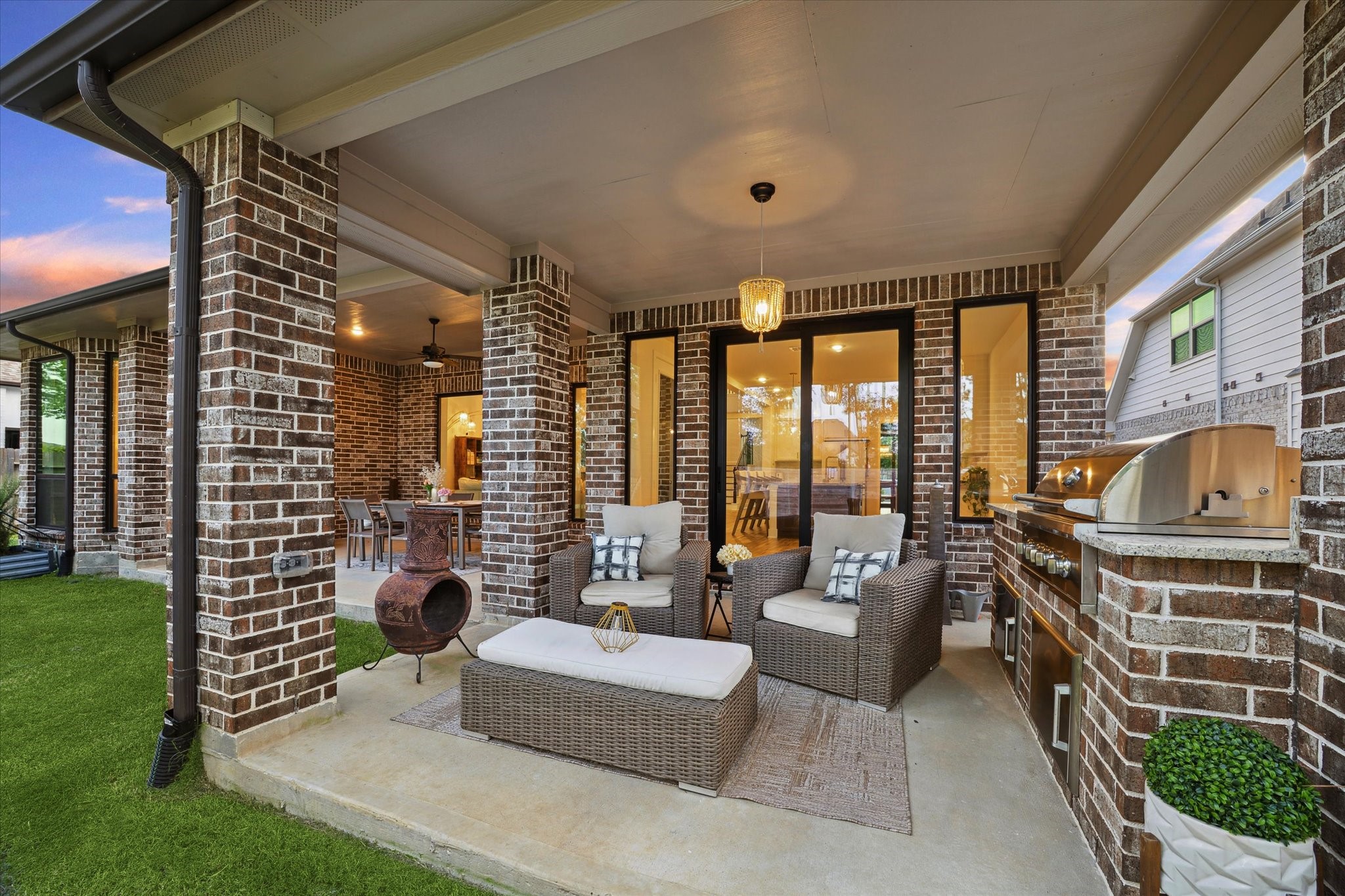 17355 Camillia Trail Conroe, TX 77302 - Photo 28 of 34 a balcony with furniture and a floor to ceiling window