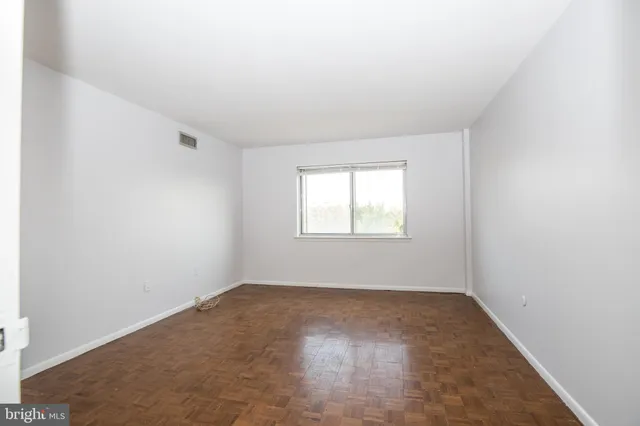 an empty room with a window