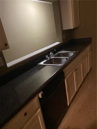a close view of sink and washing machine