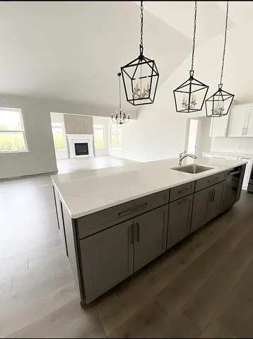 a kitchen with a sink and dishwasher