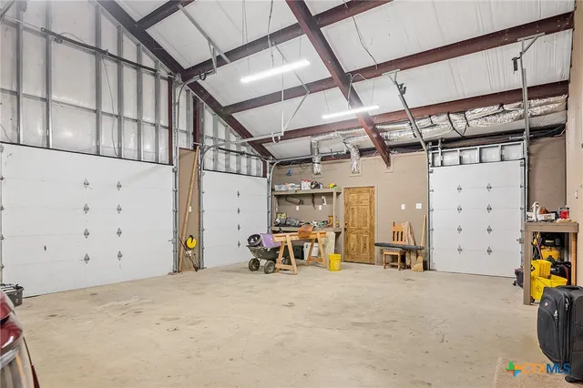 a view of a car in garage