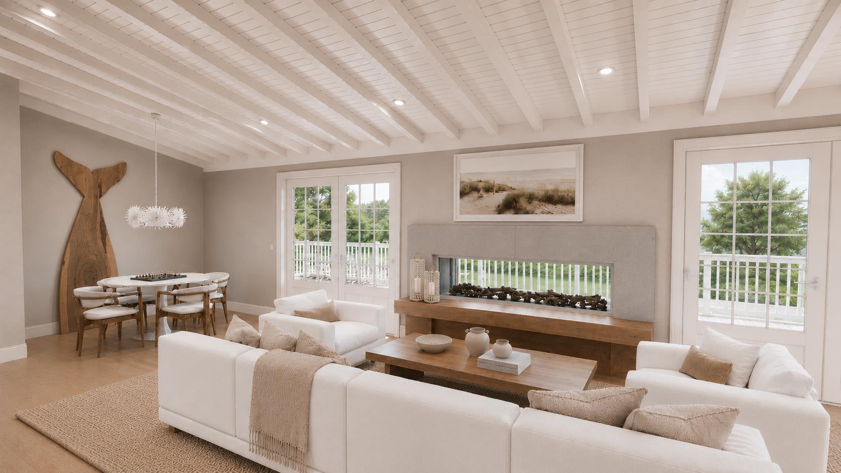 7 Brewster Road Nantucket, MA 02554 - Photo 5 of 23 Main House second-floor Family Room Rendering