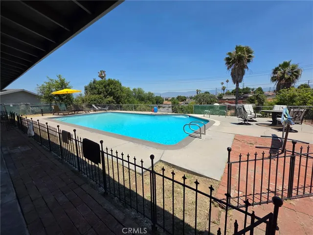 a view of ocean with a big yard