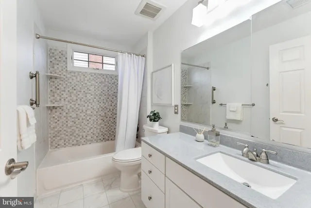 a view of an outdoor space and tennis court