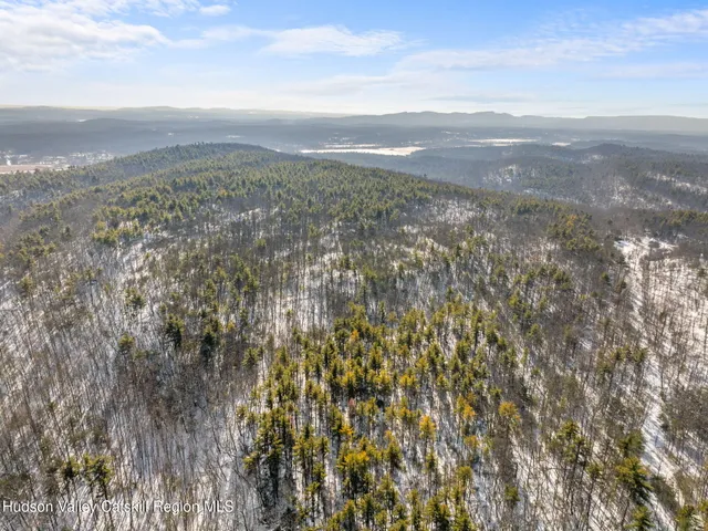a view of a yard covered in snow